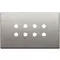 Vimar - 22694.RN.11 - Plate 4Mx8 Tondo brushed nickel