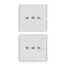 Vimar - 22751.01 - 2 buttons Flat w/o symbol lightable whit