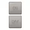 Vimar - 22751.1.11 - 2 boutons Flat ON/OFF nickel
