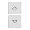 Vimar - 22751.2.01 - 2 κουμπιά Flat σύμβολο βέλους λευκό
