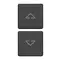 Vimar - 22751.2.03 - 2 botones Flat símb.flechas gris