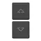 Vimar - 22751.2.03 - 2 buttons Flat arrows symbol grey