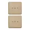 Vimar - 22751.88 - 2 buttons Flat w/o symb.light.satin gold