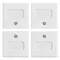 Vimar - R14841.5 - Four half-buttons 1M+name-plate white