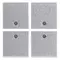 Vimar - R14841.SL - Four half-buttons 1M w/o symbol Silver