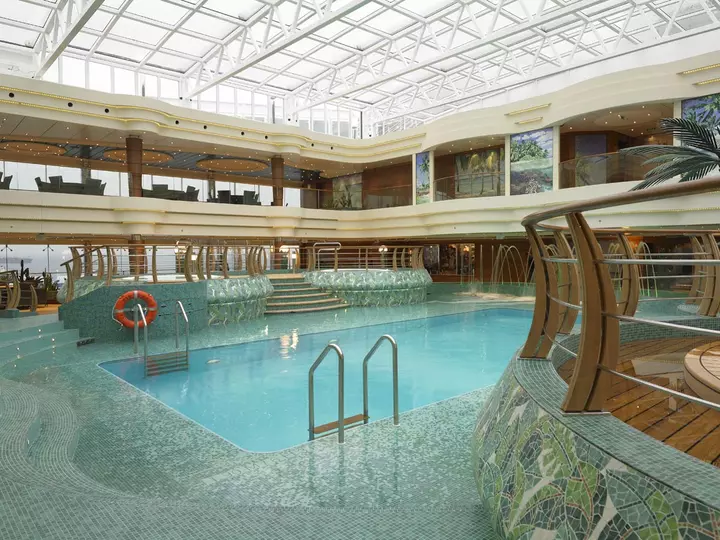 Nave crociera msc fantasia plana piscina vista