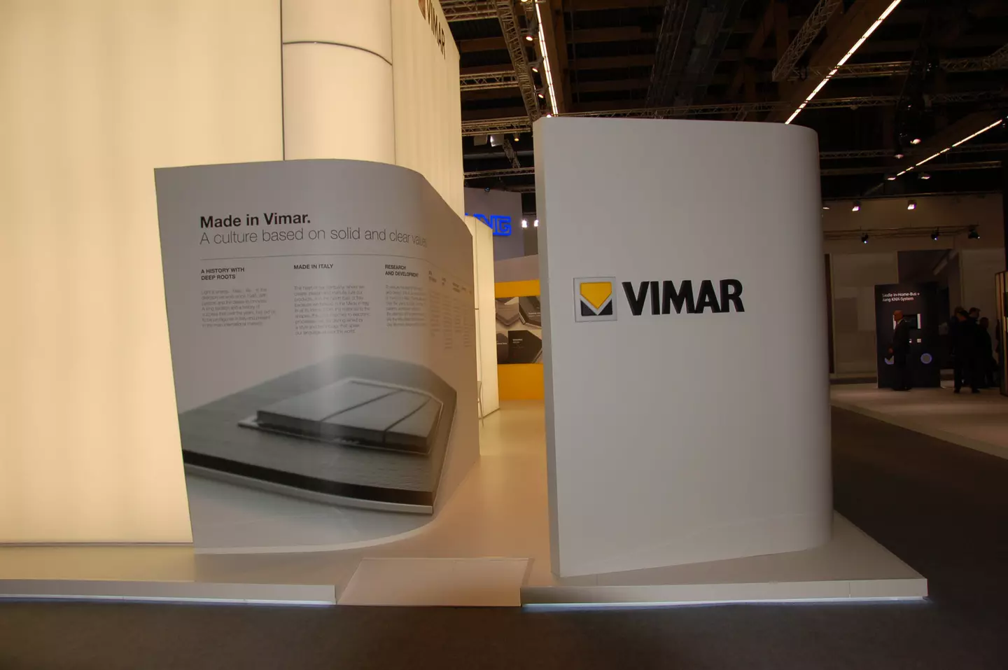 Vimar Light+building stand area history