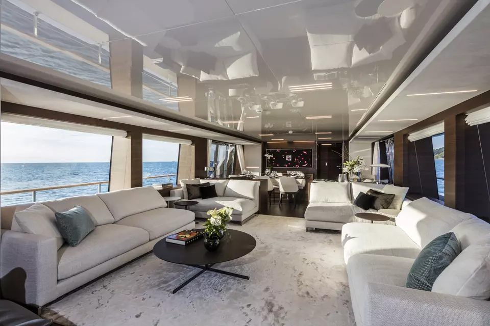 Vimar domotica Navi & Yacht Ferretti Navetta 37 salotto