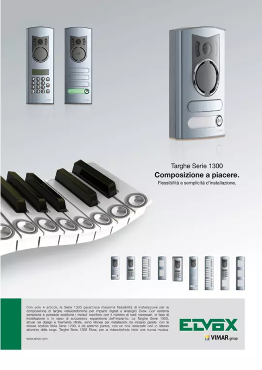 Targhe Serie 1300: Composizione a piacere - Flessibilità e semplicità d’installazione