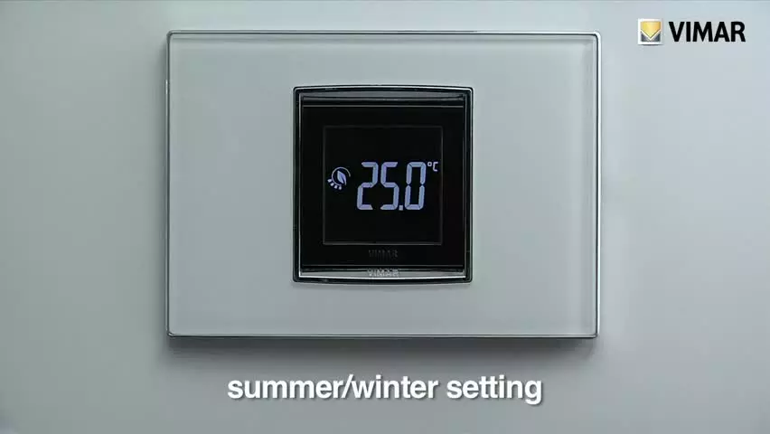 2 module flush mounting touch thermostat Code 02950