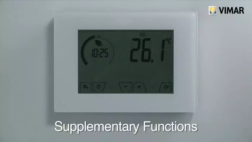 ClimaChrono Wall-Mounting Touch Timer-Thermostat Code 02910 supplementary functions