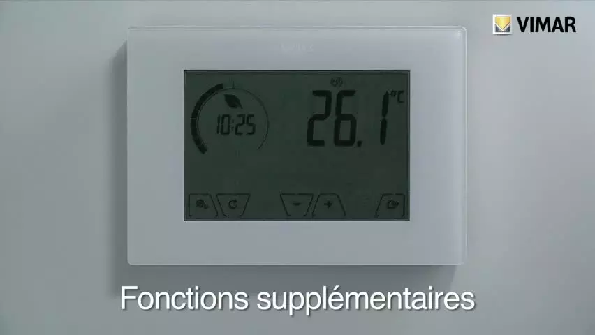 ClimaChrono Chronothermostat tactile en saillie code 02910  Fonctions supplémentaires