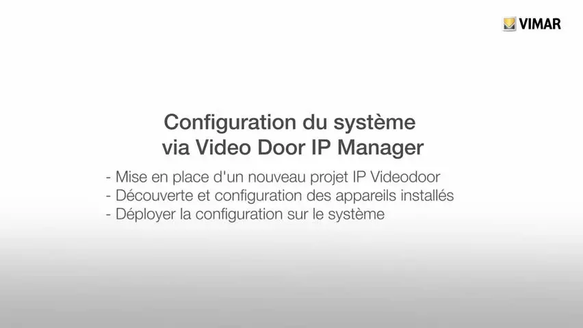 System Configuration Through Video Door