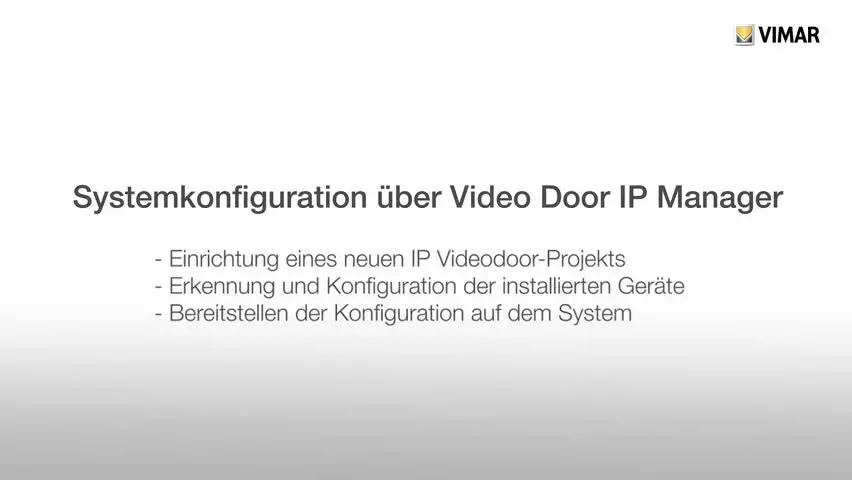System Configuration Through Video Door Ip Manager