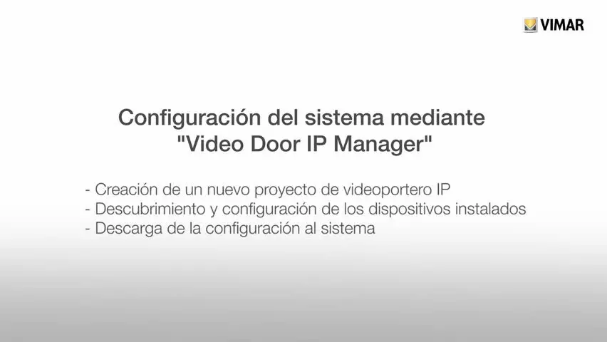 System Configuration Through Video Door Ip Manager Es Web