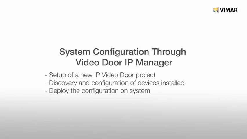 System Configuration Through Video Door Ip Manager En Web