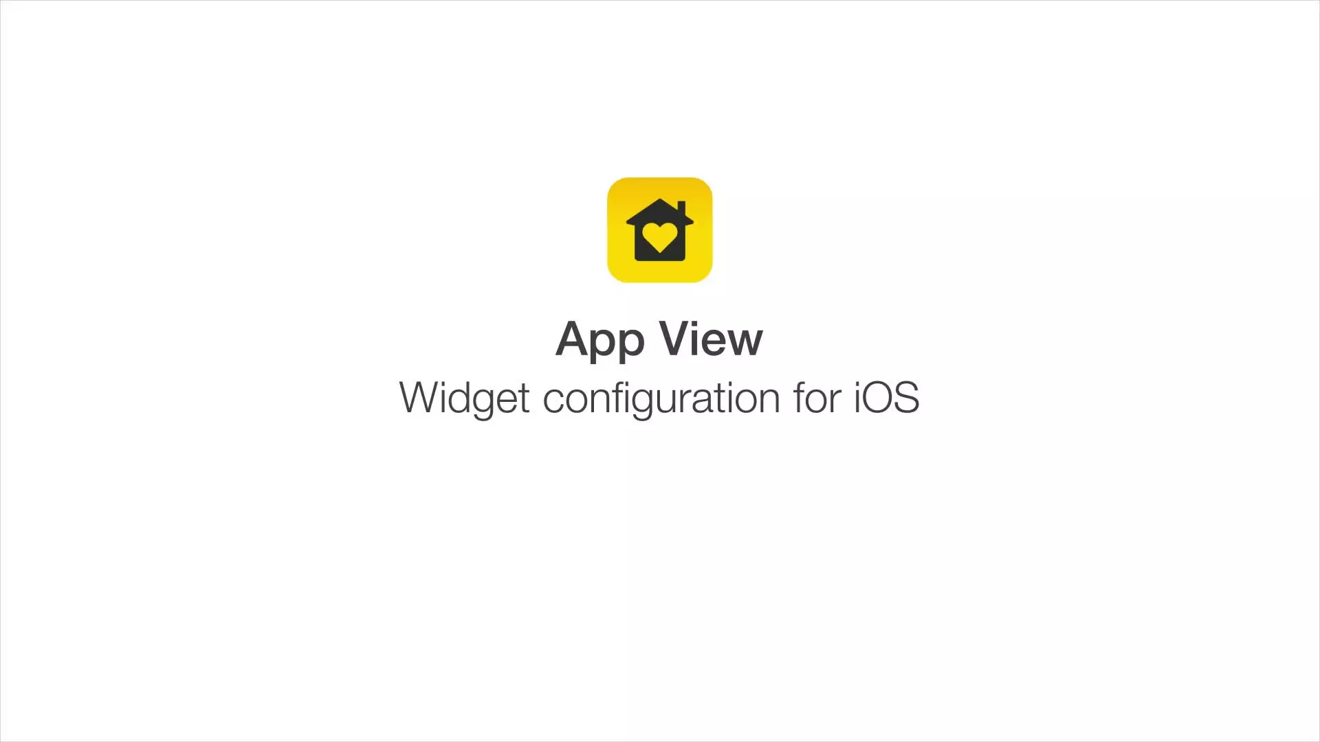 How to configure widgets on iOS