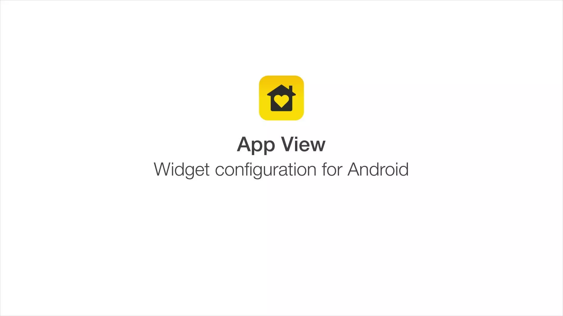 How to configure widgets on Android