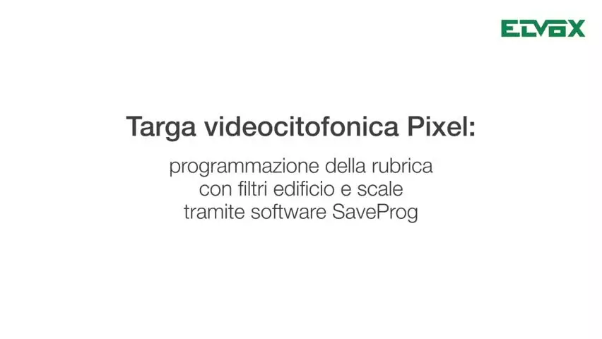 Vimar tutorial pixel programmazione filtri software saveprog