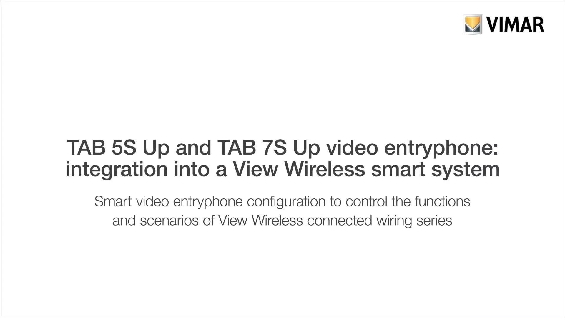 Vimar Tutorial Tab App View 2025 Eng