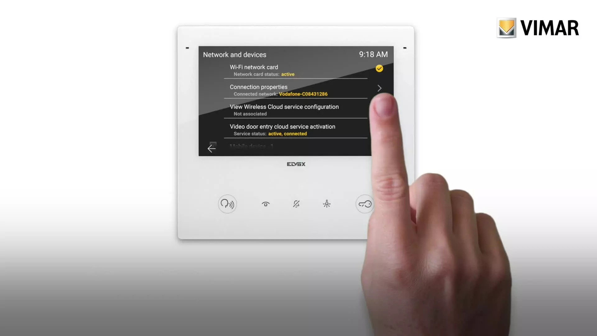 Vimar Tutorial Tab App View