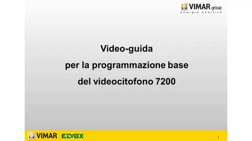 Tutorial per la configurazione del videocitofono 7200.