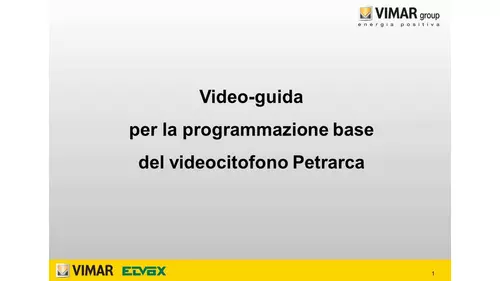 Tutorial per la configurazione del videocitofono Petrarca.