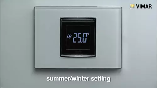 2 module flush mounting touch thermostat Code 02950