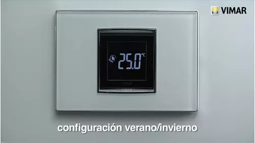 Termostato táctil 2 módulos de empotrar Cód. 02950