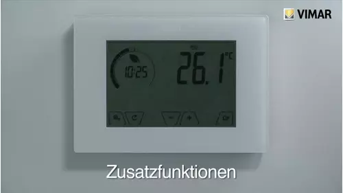 ClimaChrono AP-Touchscreen-Uhrenthermostat Art.-Nr. 02910 ergänzende Funktionen