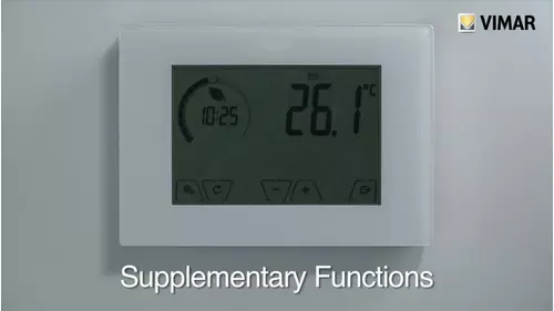 ClimaChrono - Wall-Mounting Touch Timer-Thermostat Code 02910 - supplementary functions