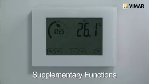 ClimaChrono Wall-Mounting Touch Timer-Thermostat Code 02910 supplementary functions