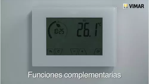 ClimaChrono Cronotermostato táctil de superficie Cód. 02910 funciones complementarias