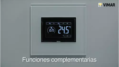 Cronotermostato táctil 3 módulos de empotrar Cód. 02955 - funciones complementarias