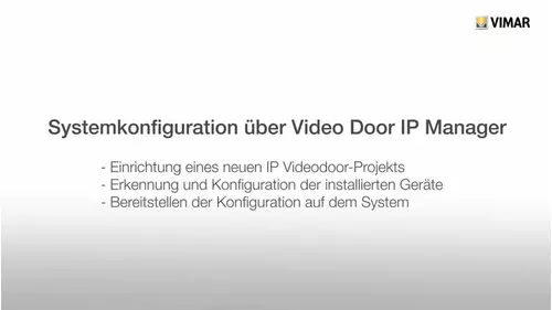 System Configuration Through Video Door Ip Manager