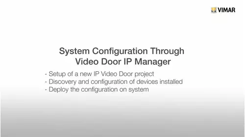 System Configuration Through Video Door Ip Manager En Web