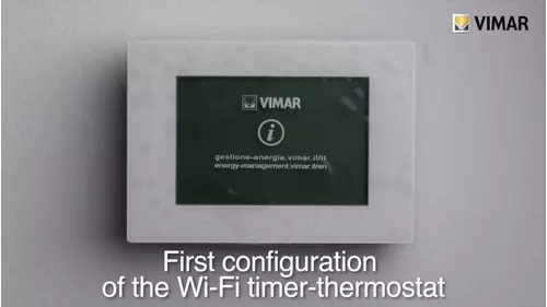Vimar tutorial cronotermostato wifi prima configurazione EN