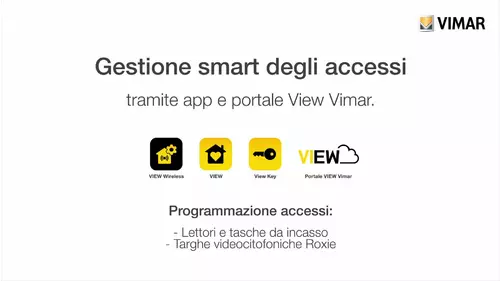 Vimar Tutorial New app view Controllo accessi Pt2 2024 Marchio Web