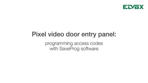 Vimar tutorial pixel programmazione codici accesso software saveprog en