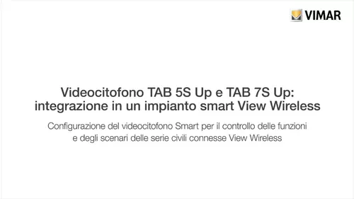 Vimar Tutorial Tab App View 2025 Ita