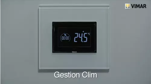Chronothermostat tactile 3 modules d'encastrement code 02955 - Gestion clim