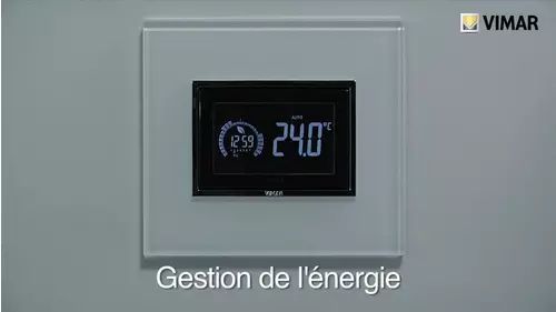 Chronothermostat tactile 3 modules d'encastrement code 02955 - Gestion de l'énergie