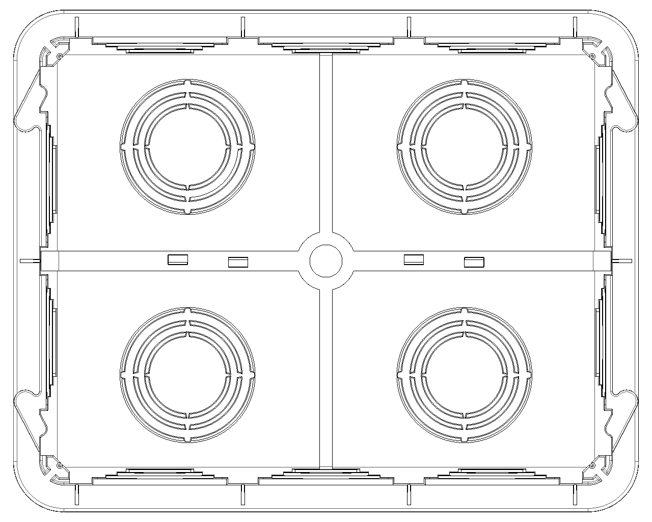 Scatola Di Derivazione Da Incasso Con Coperchio 392x152 Gewiss 48008