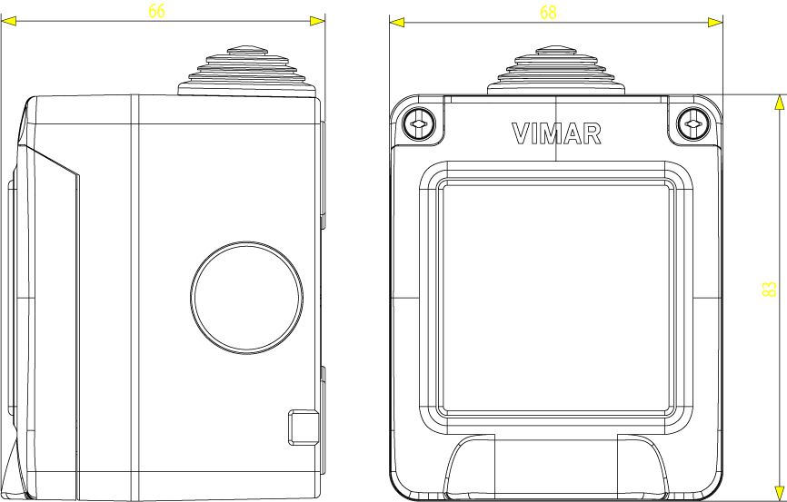 Contenitore Da Parete Vimar Plana IP40 3 Moduli | OBI - Foto 4