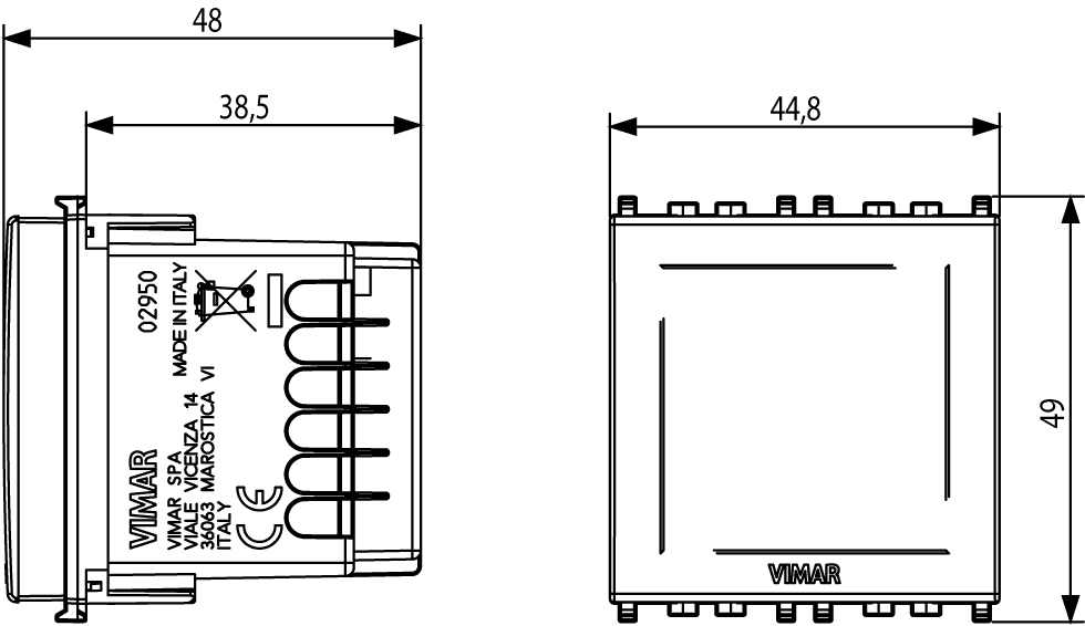 VIMAR Serie COMFORT CLIMA - Termostato TouchScreen 2M 120-230V