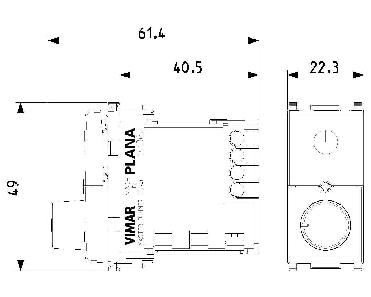 Dimer Vimar Arké 220V 200W per Led