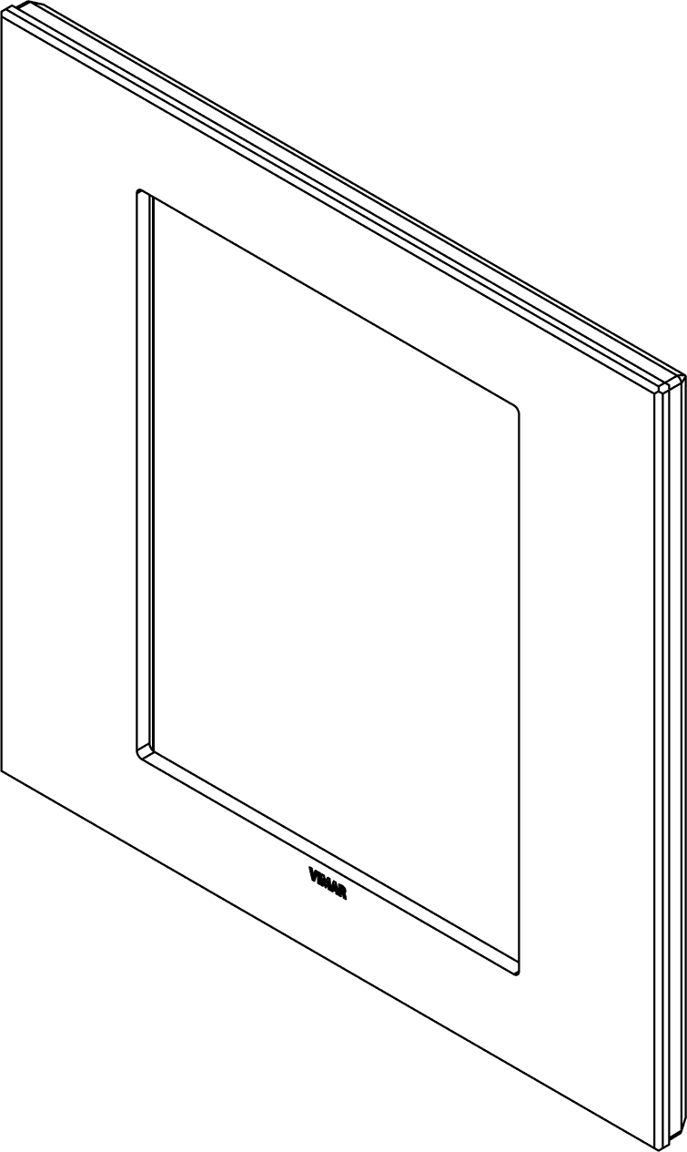 Plate 8M glass Canvas white 22668.72, Glass cover plate, Eikon EXÉ