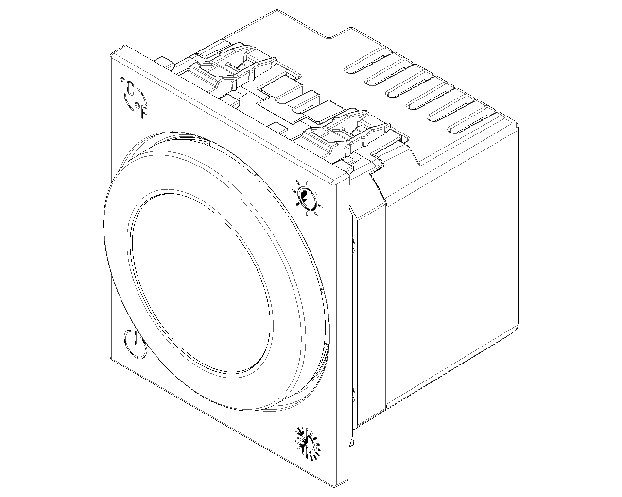 Termostato VIMAR rotella 100-240V 2M bianco