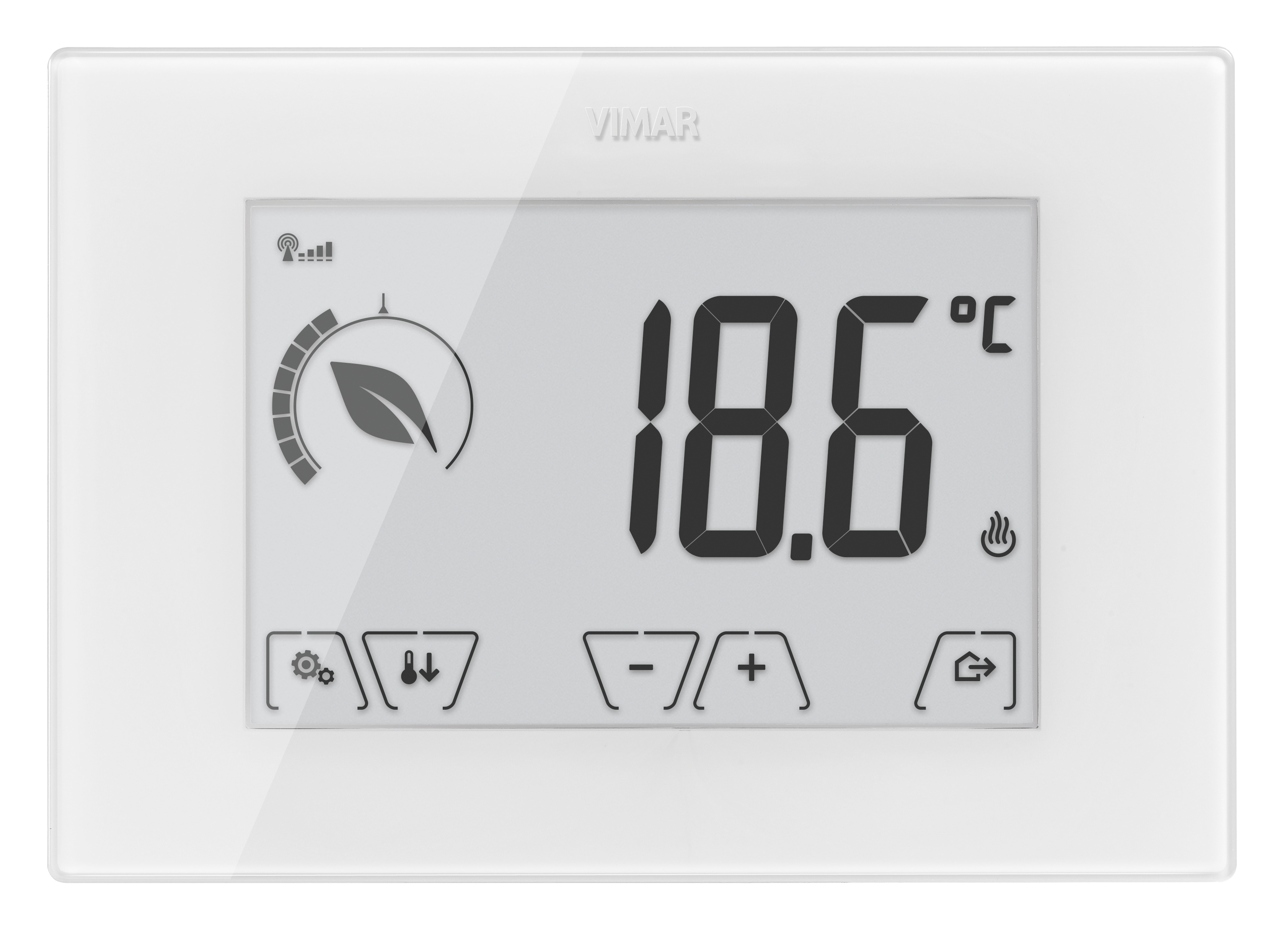 Termostato touch GSM parete 230V bianco - 02906