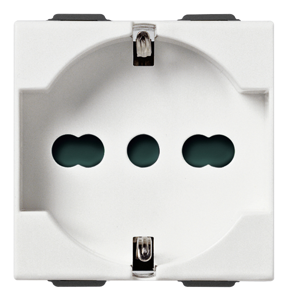 Product Catalogue - Italian standard socket outlets: 16A universal outlet white - 09210 - Neve Up - Vimar energia positiva